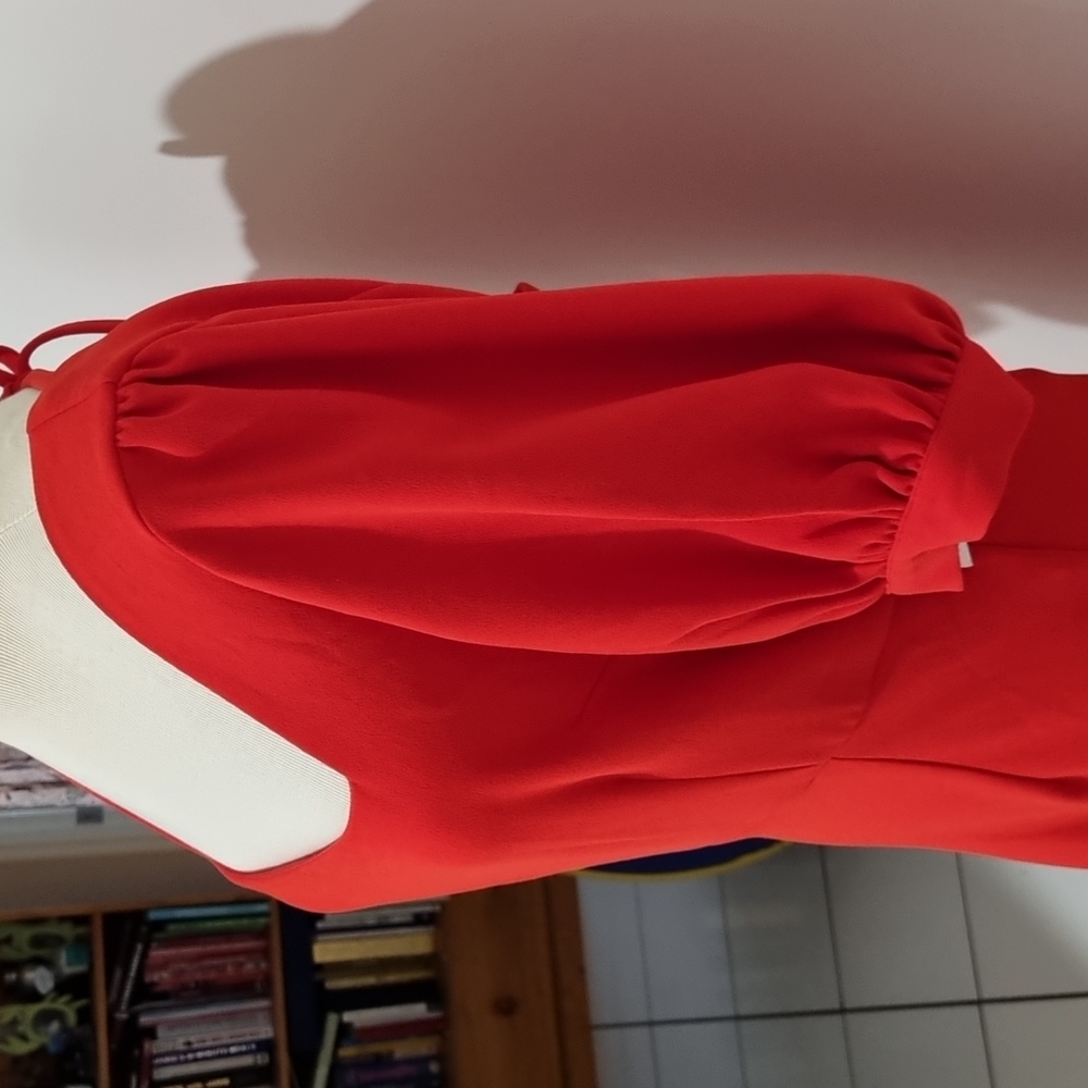 Tussah, sandra midi dress, coral red, size 14. - Picture 4 of 9